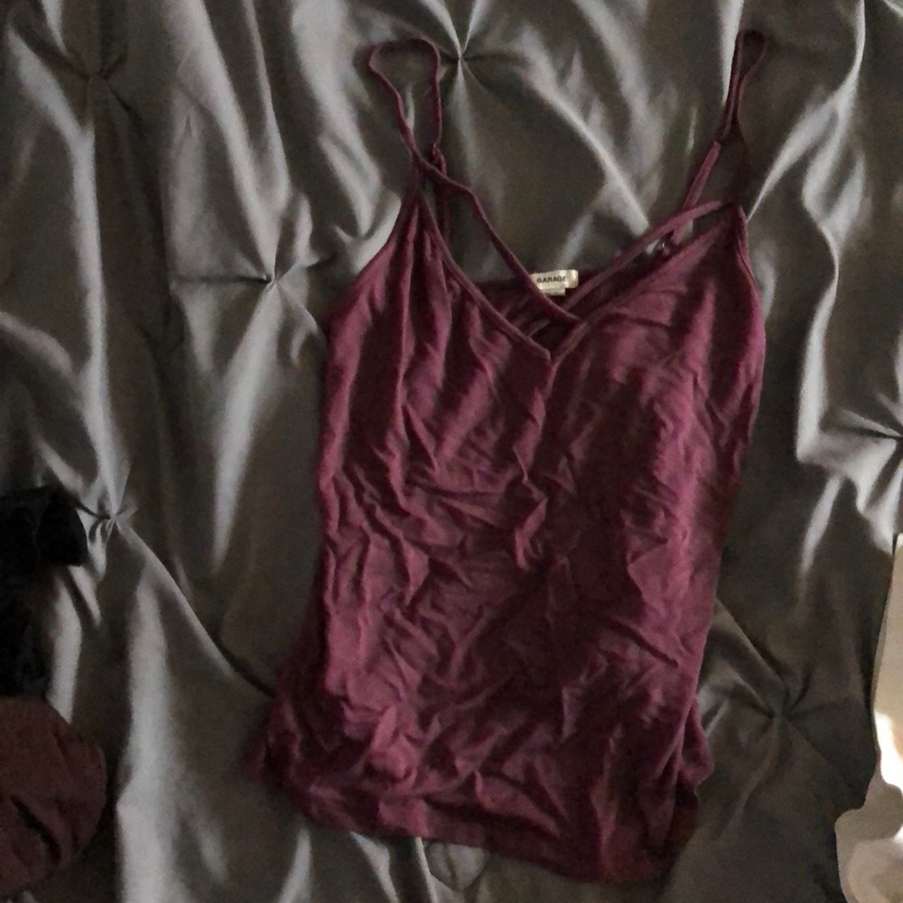 Garage tank top w cross front